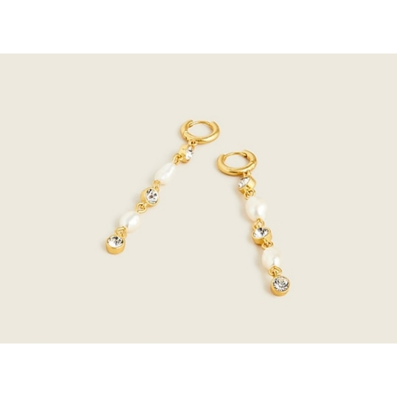 J. Crew Jewelry - 16. J.Crew Freshwater pearl sparkle drop earrings